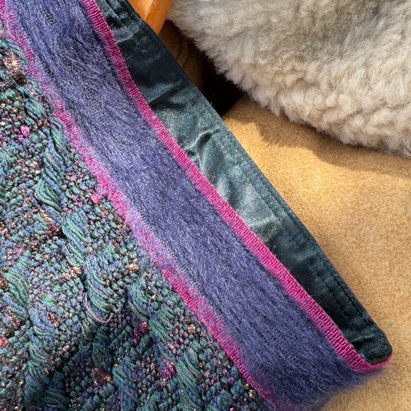 Leur logette tweed green and multicolor Malhia Kent irregular mini skirt US 0 xs - Picture 4 of 10